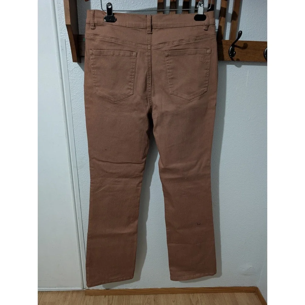 DG2 by Diane Gilman Rust Brown Pants Stretch Boot-Cut Women's Jeans Size 12T NWT